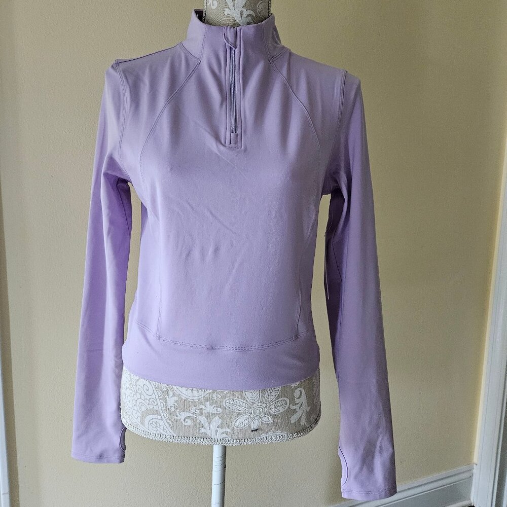 YOGALICIOUS LUX Crosstrain Purple Everyday Half Zip Jacket NWT Size M